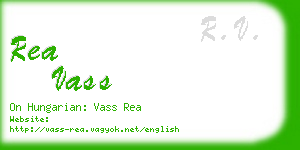 rea vass business card